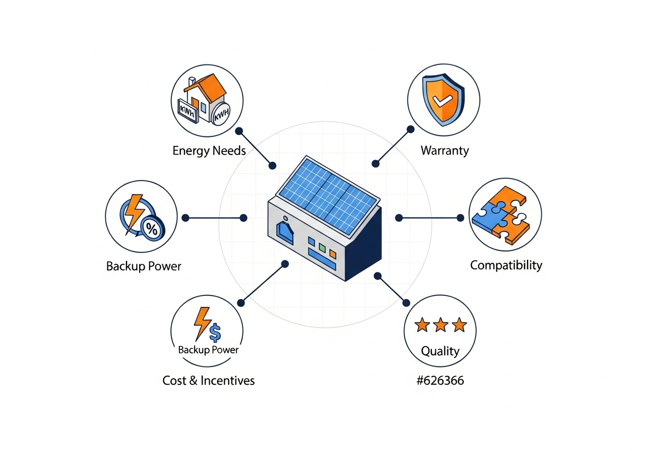 Key criteria for choosing the right solar battery storage company for your home