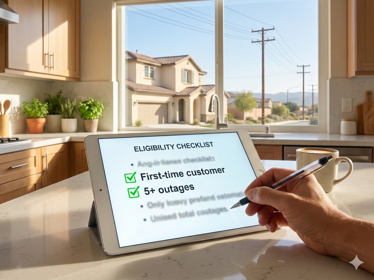 PG&E permanent battery storage rebate eligibility requirements checklist
