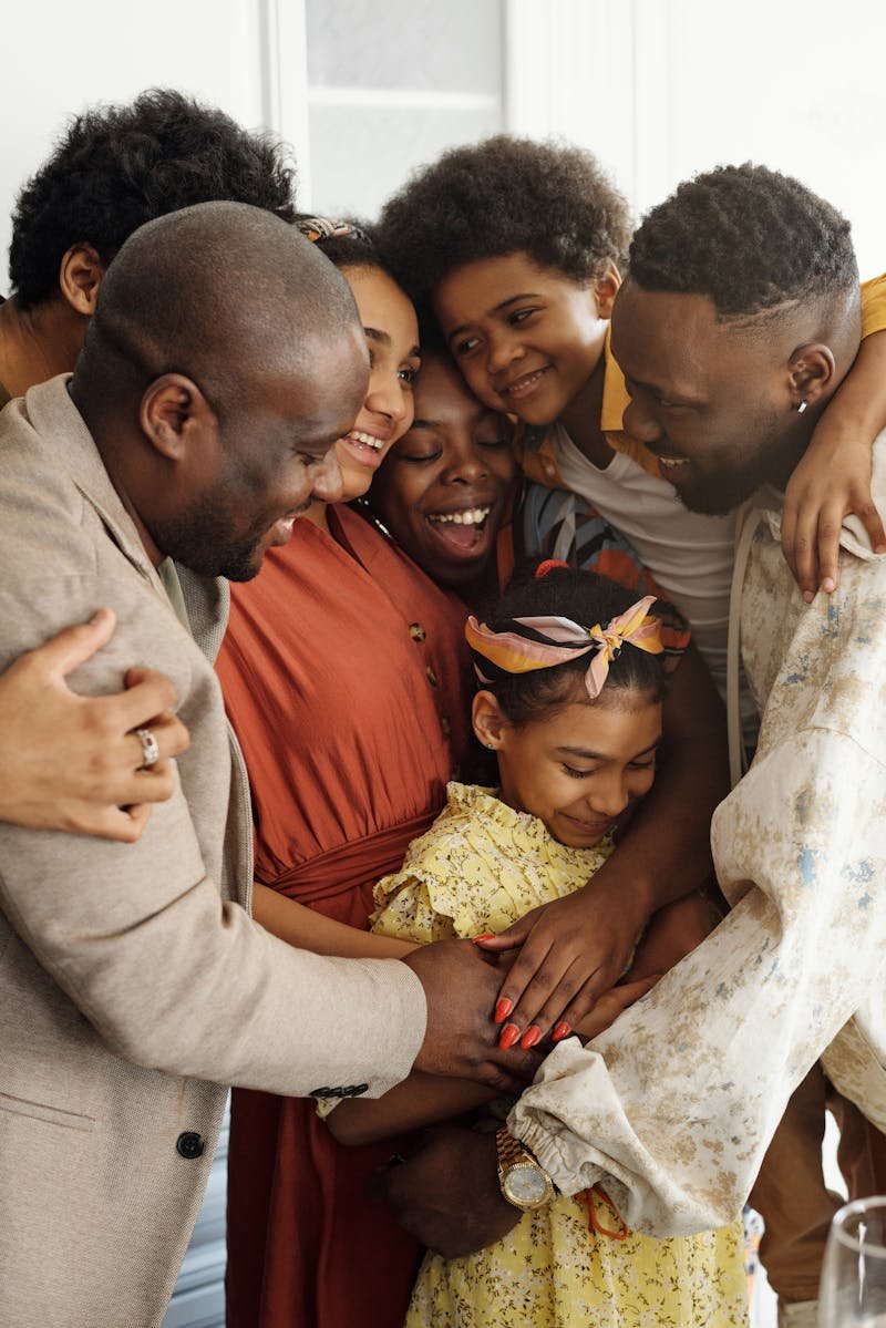 Happy family at home in Cypress