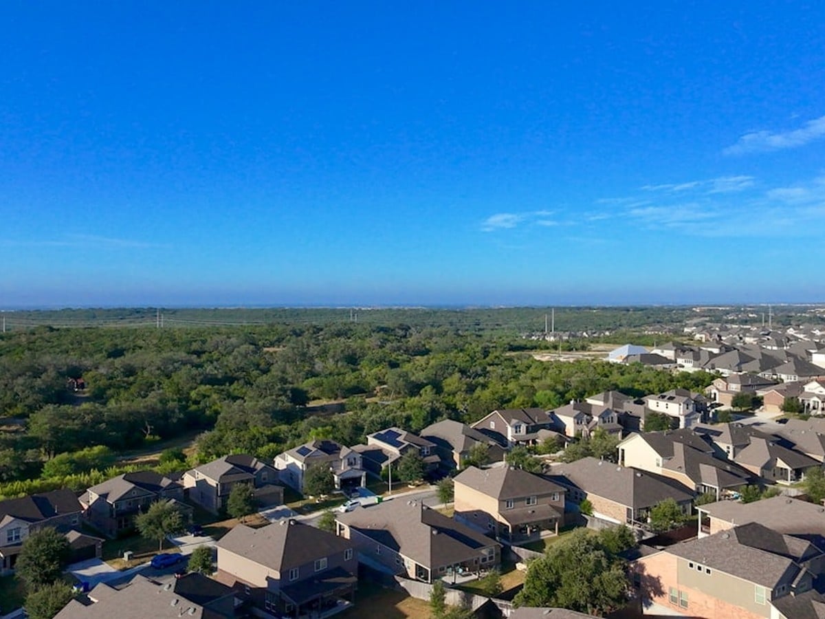 Suburban Texas neighborhood powered by the TDU wires that connect homes to the ERCOT grid