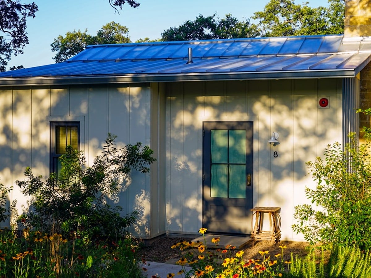 Texas neighborhood home with rooftop solar and smart meter connection